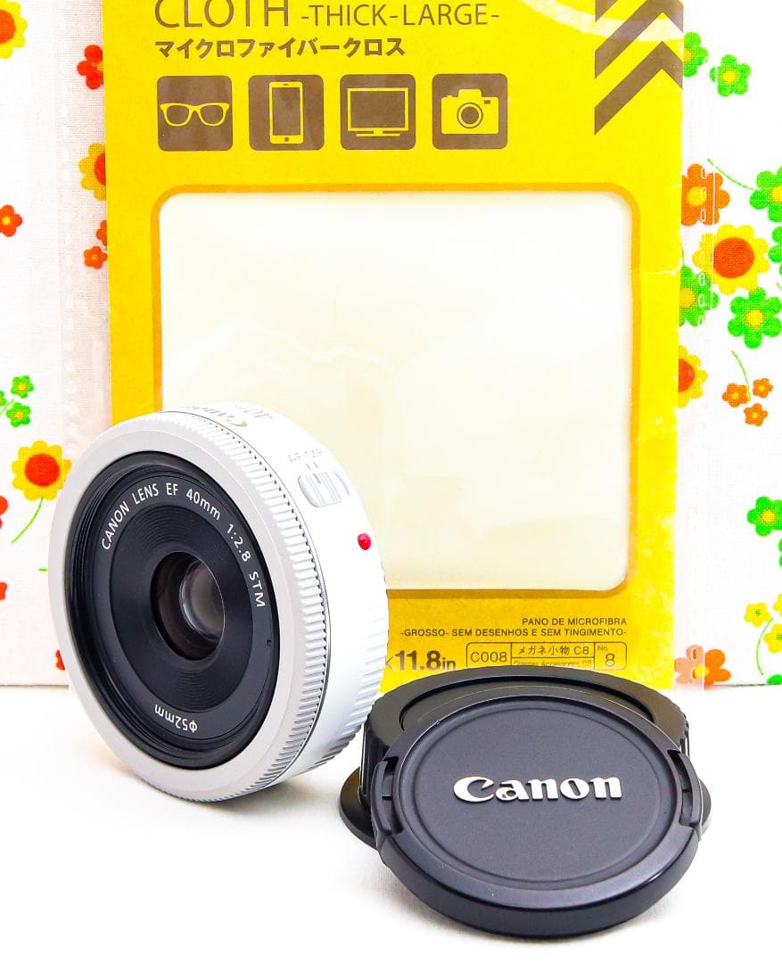 美品！キャノン Canon EF 40mm F2.8 STM☆希少ホワイト！