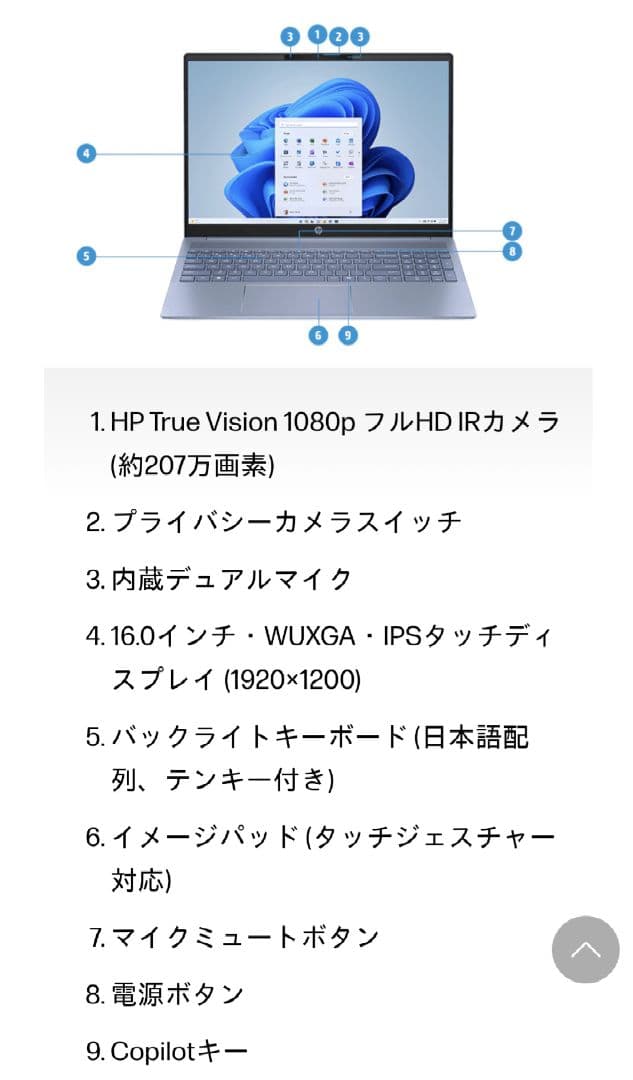 HP ノートPC Pavilion 16-af0013TU