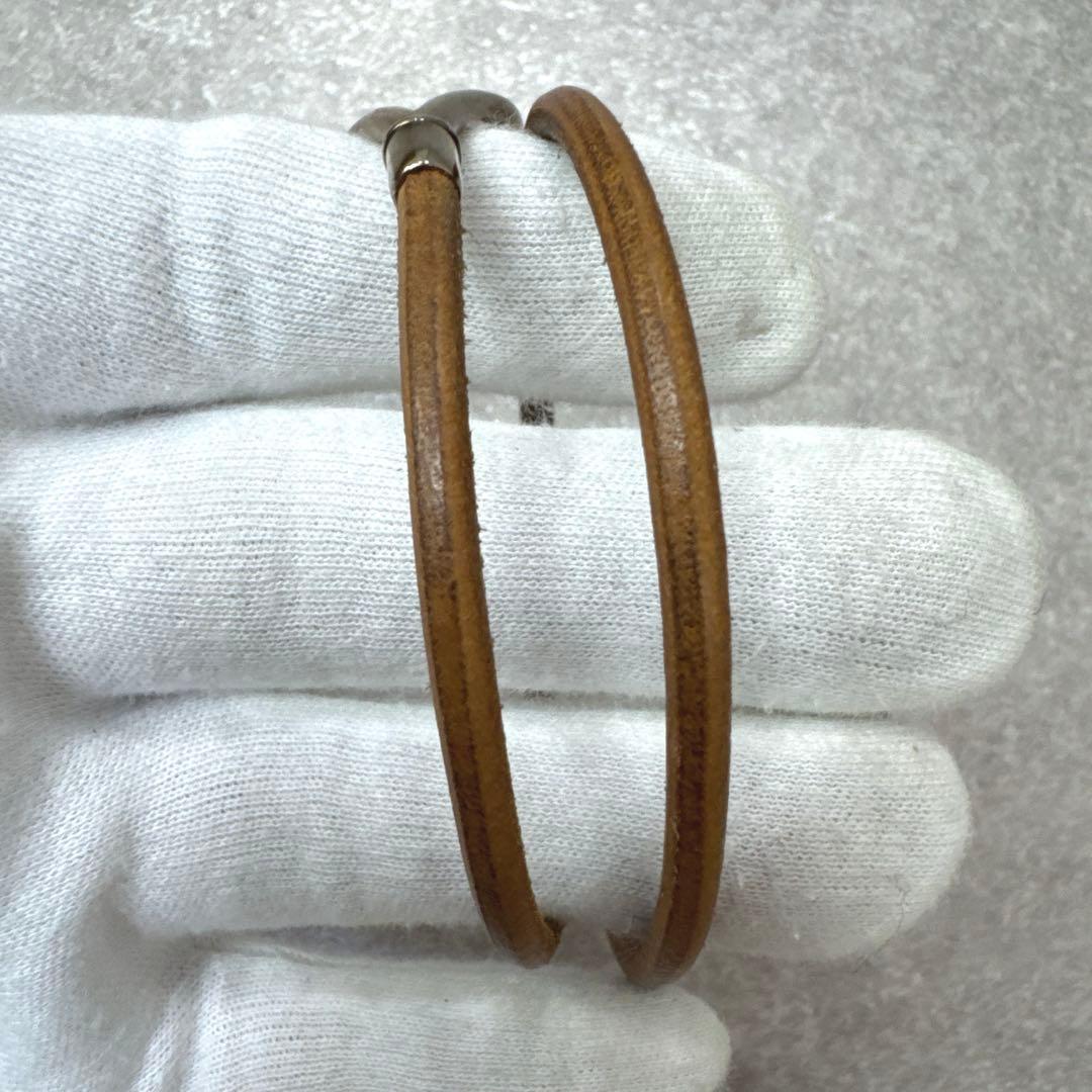 HERMES エルメス ジャンボ レザー ブレスレット 刻印ロゴ 箱付き