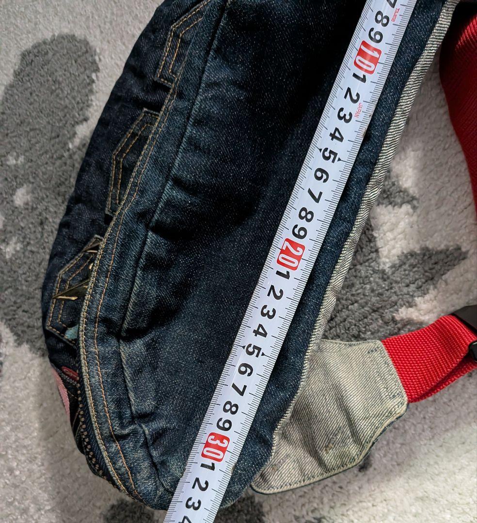 えびす　EVISU　ボディーバッグ　ウエストバッグ かもめマーク総刺繍　超レア
