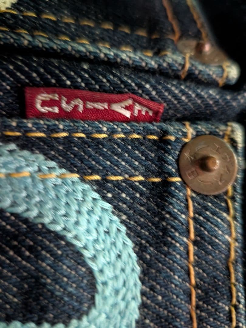 えびす　EVISU　ボディーバッグ　ウエストバッグ かもめマーク総刺繍　超レア