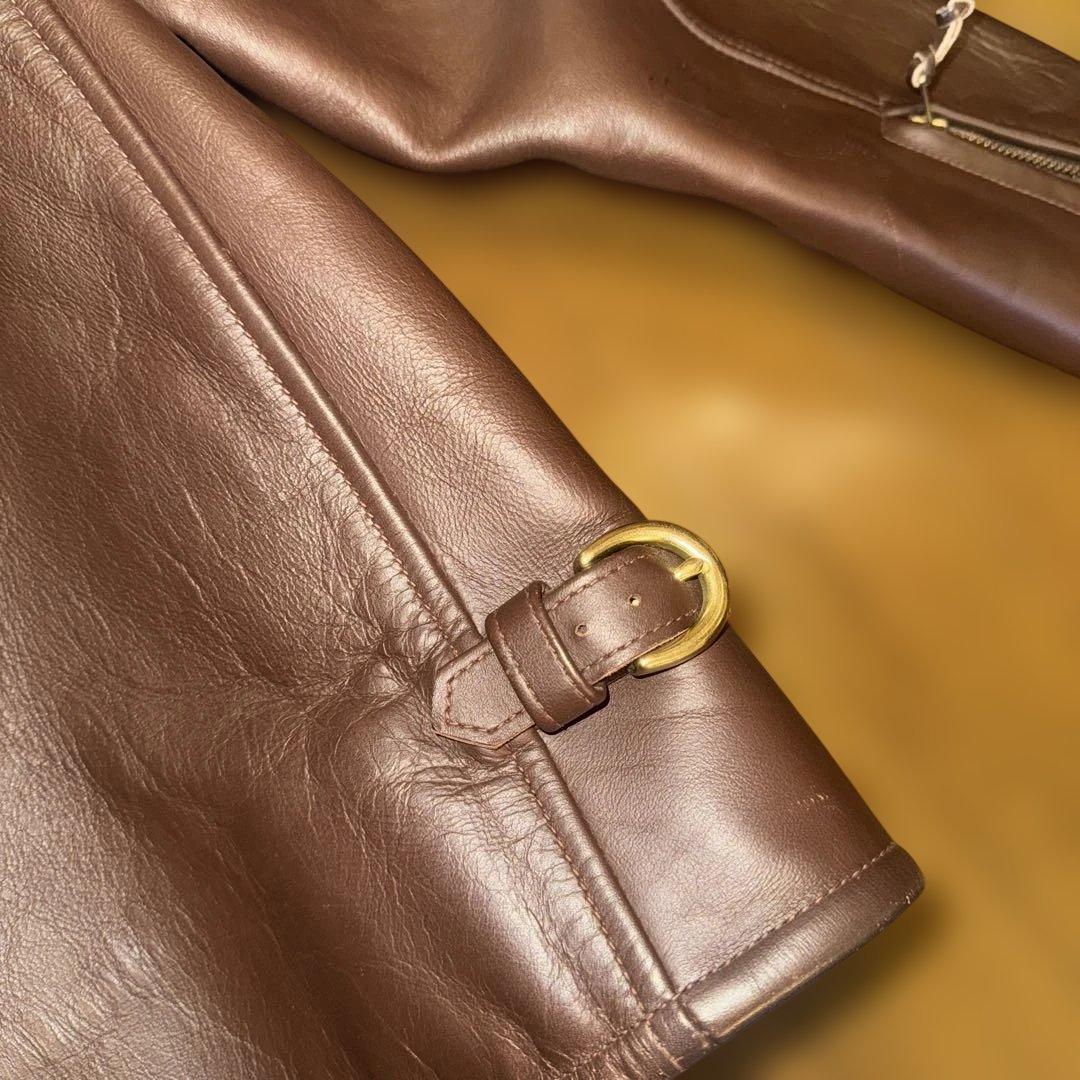 美品❗️34 ロストワールド SUBURBAN ホースレザージャケット(ブラウン)