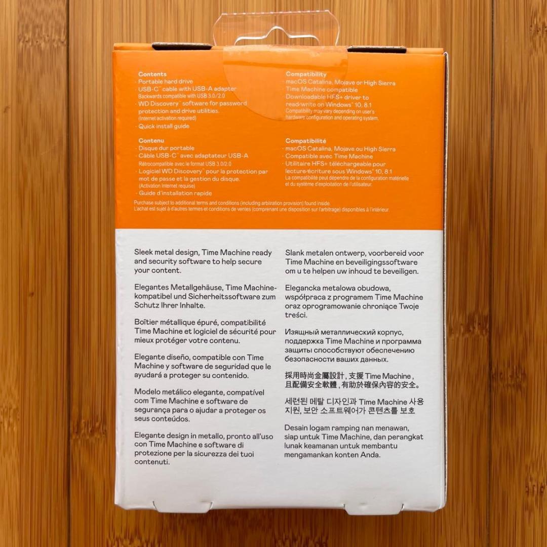 WD ポータブルHDD 5TB (WDBPMV0050BSL)