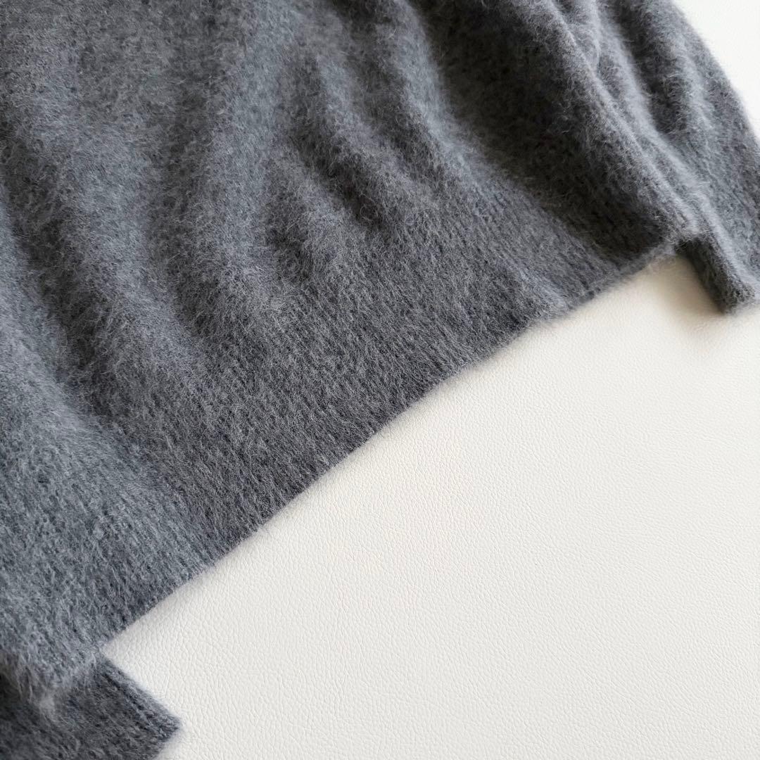 24AW 【スローブイエナ】 フォックスカシミヤプルオーバー グレー カシミヤ