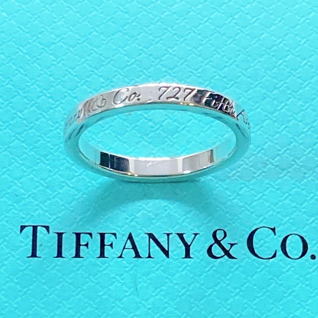 【美品】ティファニー ノーツ ナロー リング 約17号 925 シルバー