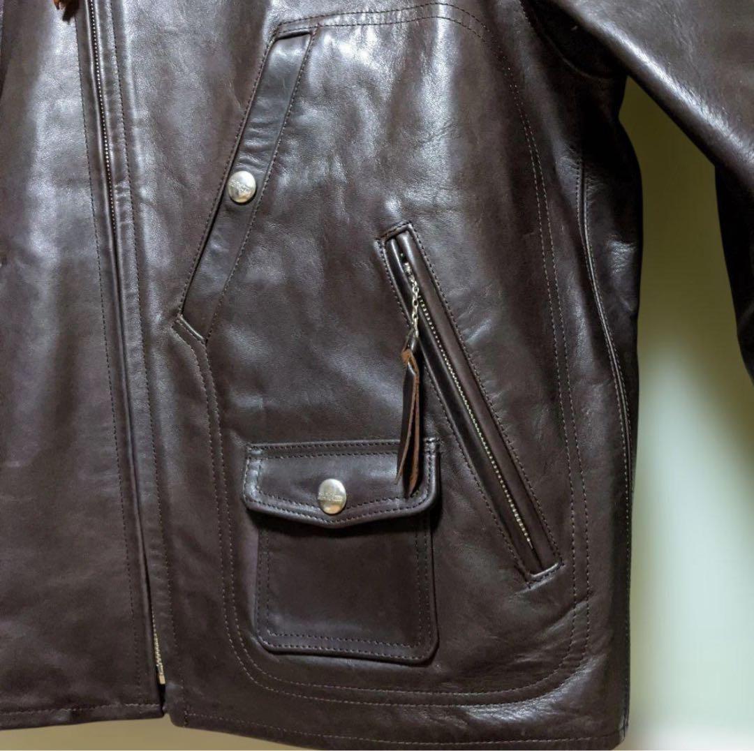 美品 FILL THE BILL ホースレザーライダースジャケット