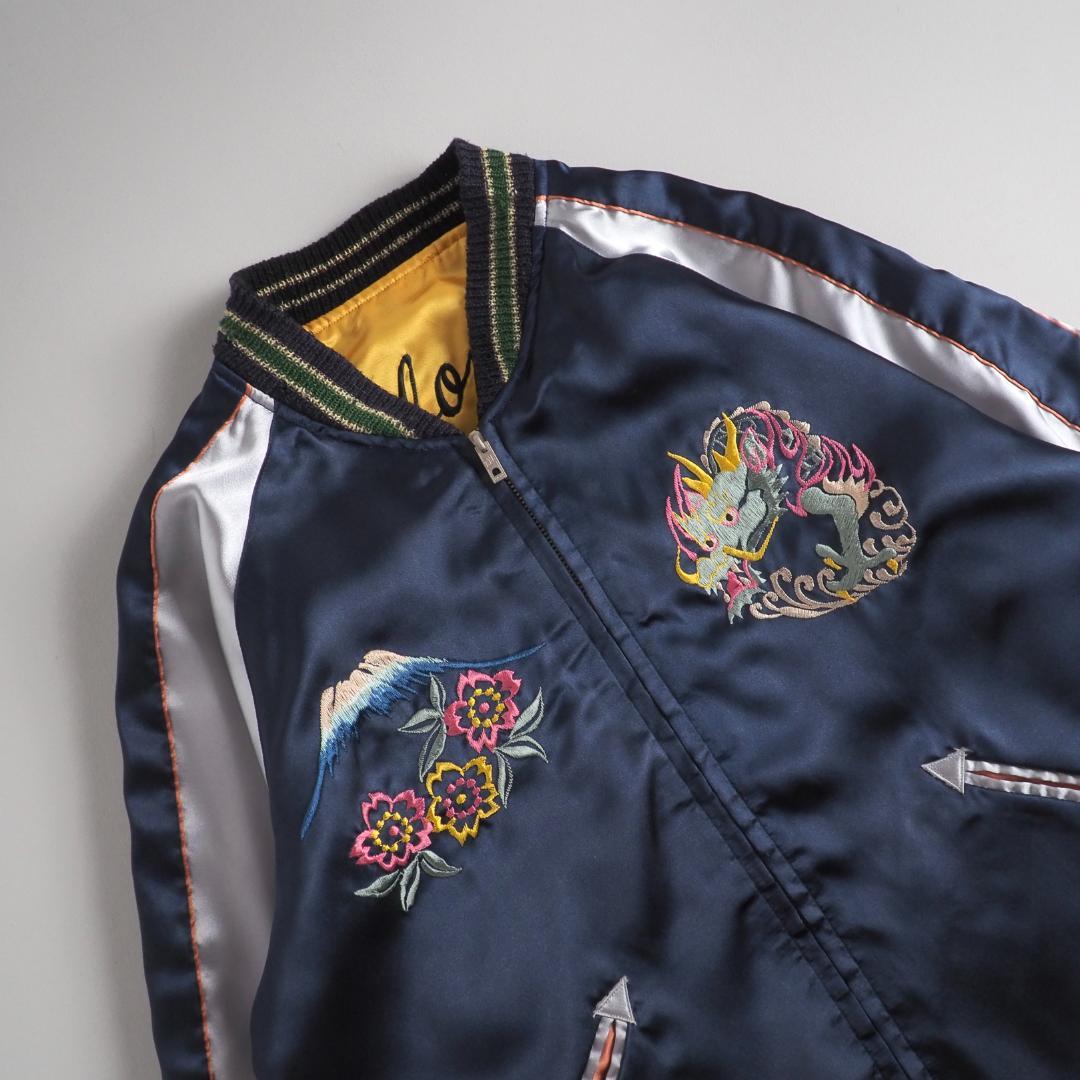 テーラー東洋　スカジャン　スーベニアジャケット　髑髏　鷹　リバーシブル　美品