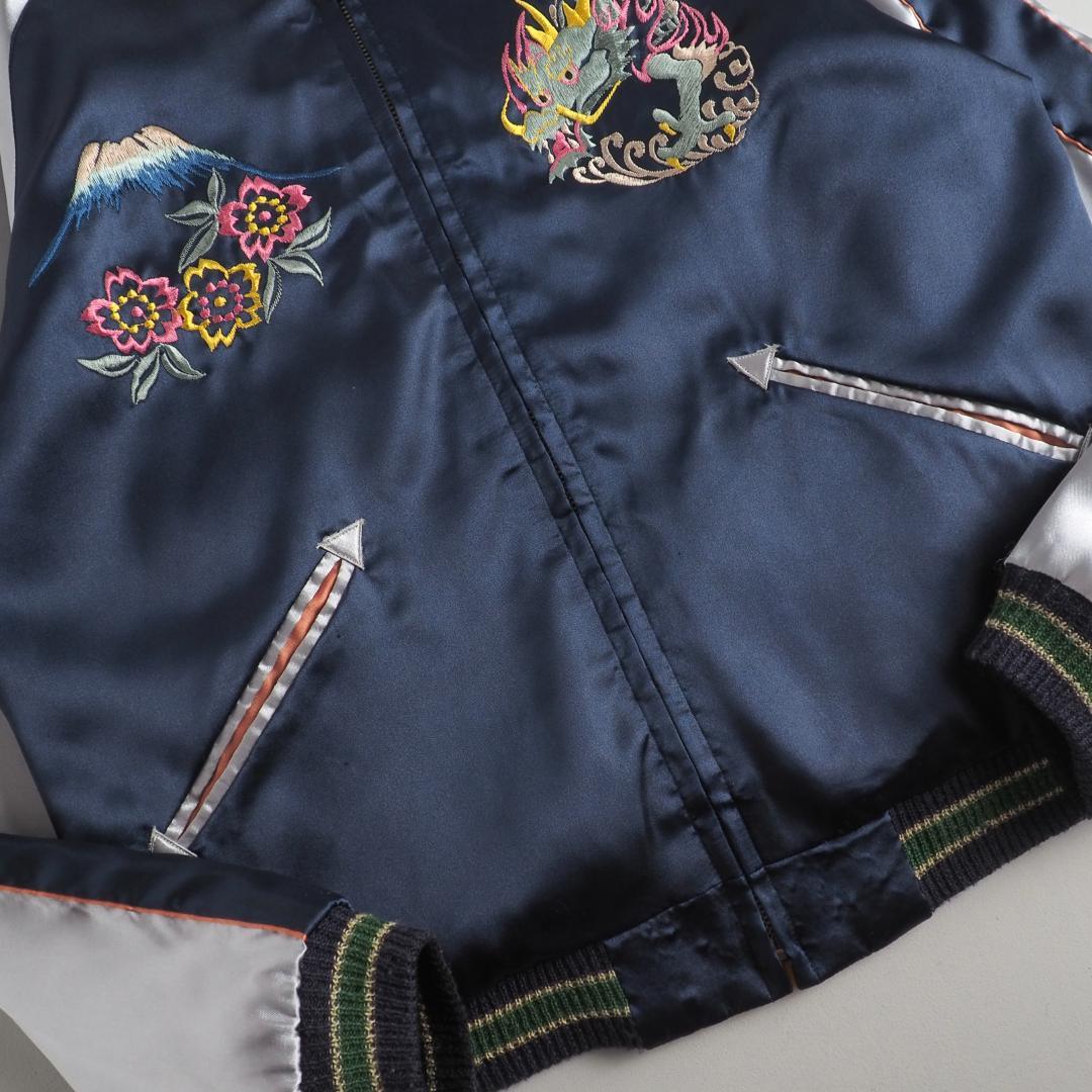 テーラー東洋　スカジャン　スーベニアジャケット　髑髏　鷹　リバーシブル　美品