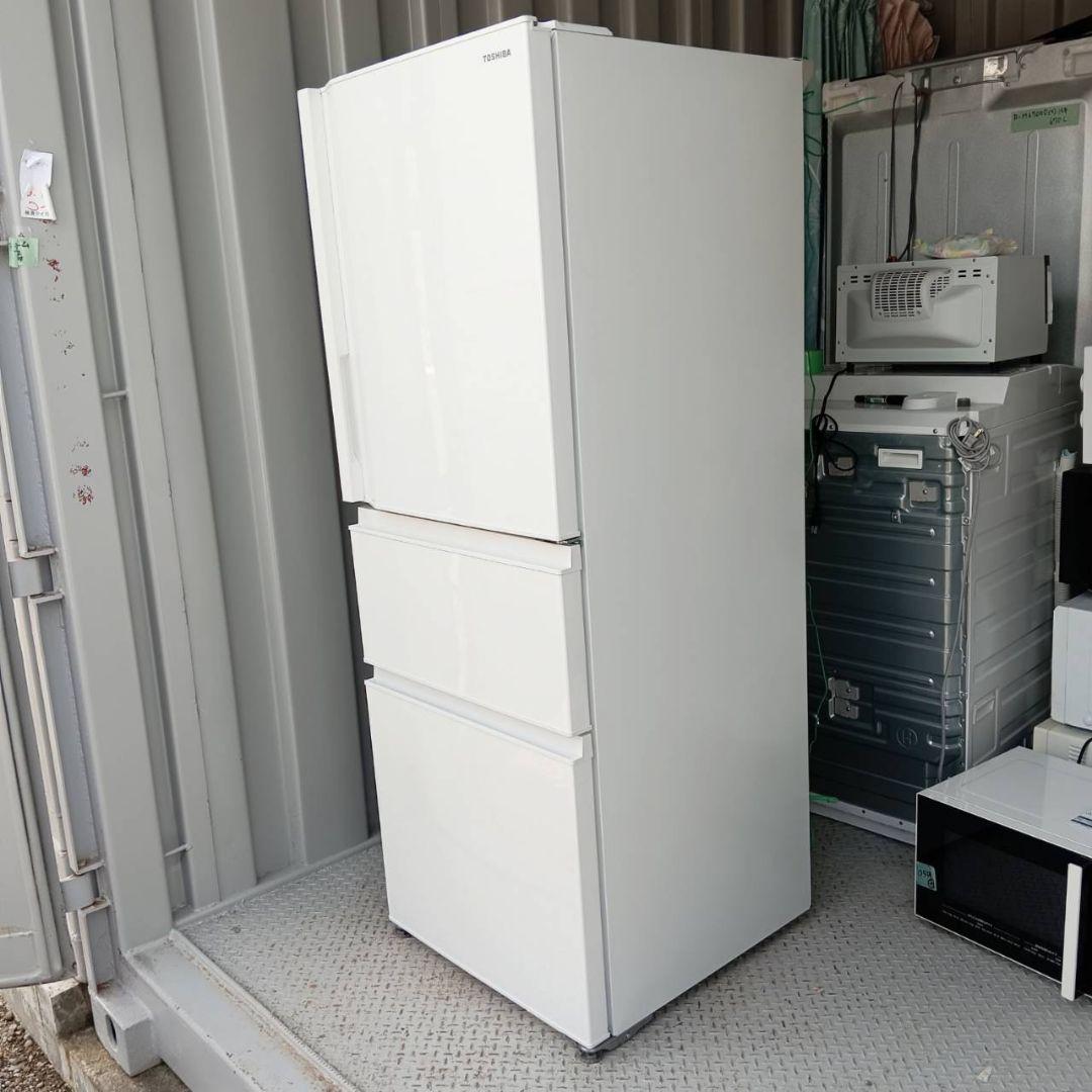 ○送料設置無料　東芝　大型冷蔵庫　最新モデル　326L　単身用　家庭用