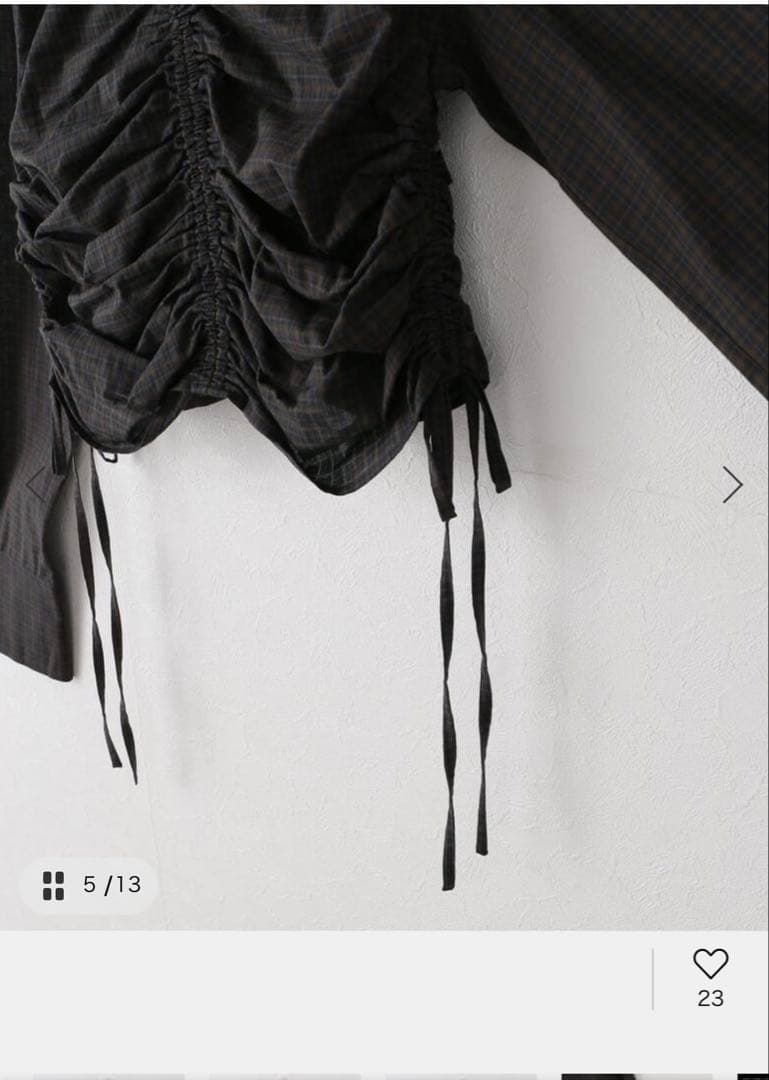 【TODAYFUL】Checkgather Compact Blouse