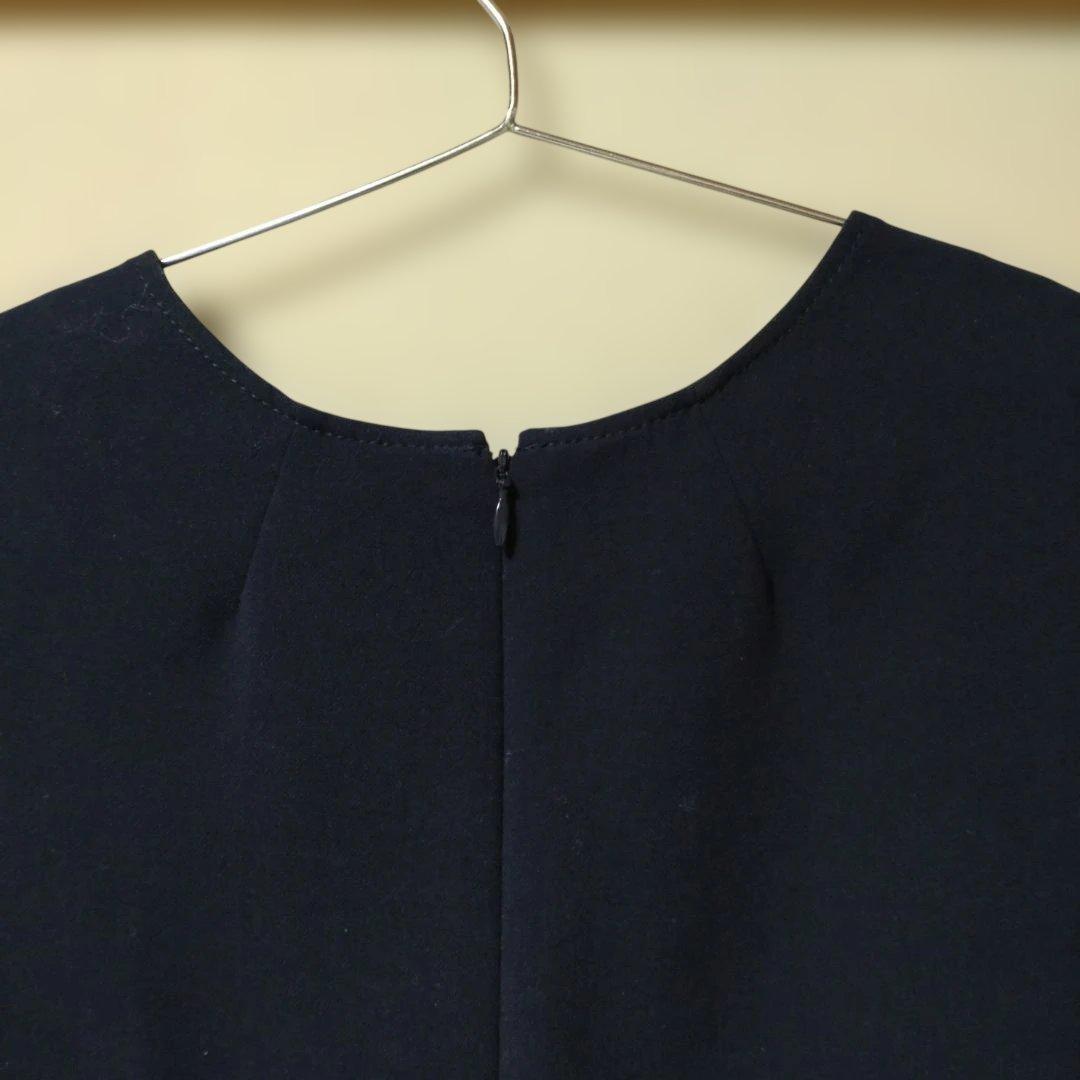 PLST プラステ 高橋志津奈コラボ ダークネイビー 七分ワンピL＆ジャケットS