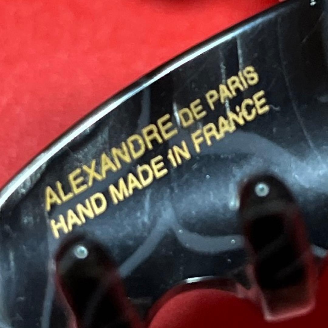 アレクサンドルドゥパリ ヘアクリップ　ブラックマーブル