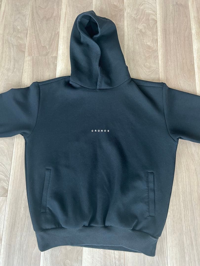 CRONOS ブラック フード付きスエットS