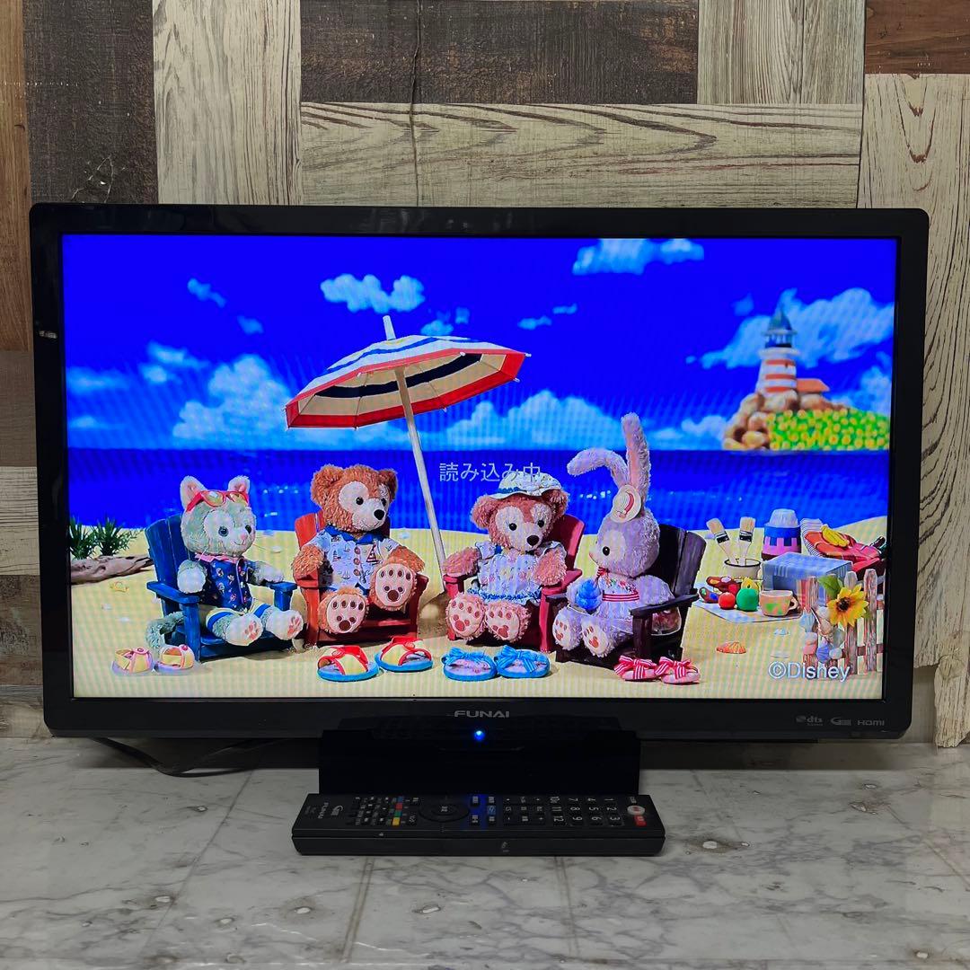 即日受渡❣️全国送料込3年前購入フナイ 24V型 2チューナー搭載。裏番組録画可能