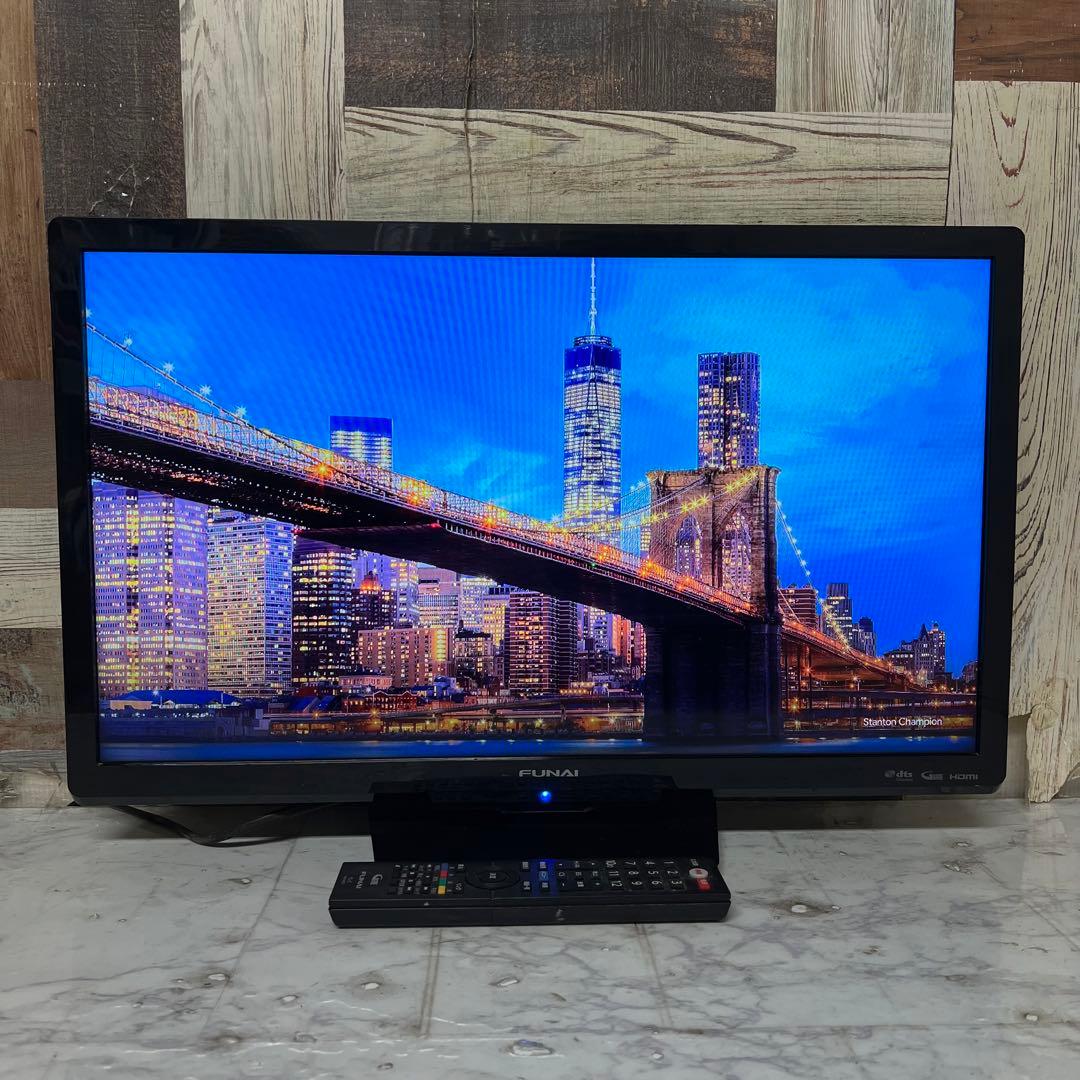 即日受渡❣️全国送料込3年前購入フナイ 24V型 2チューナー搭載。裏番組録画可能