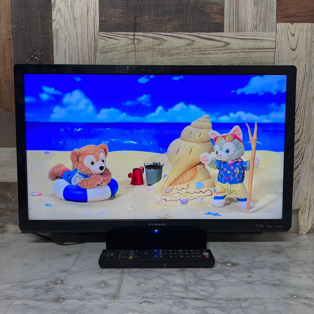 即日受渡❣️全国送料込3年前購入フナイ 24V型 2チューナー搭載。裏番組録画可能