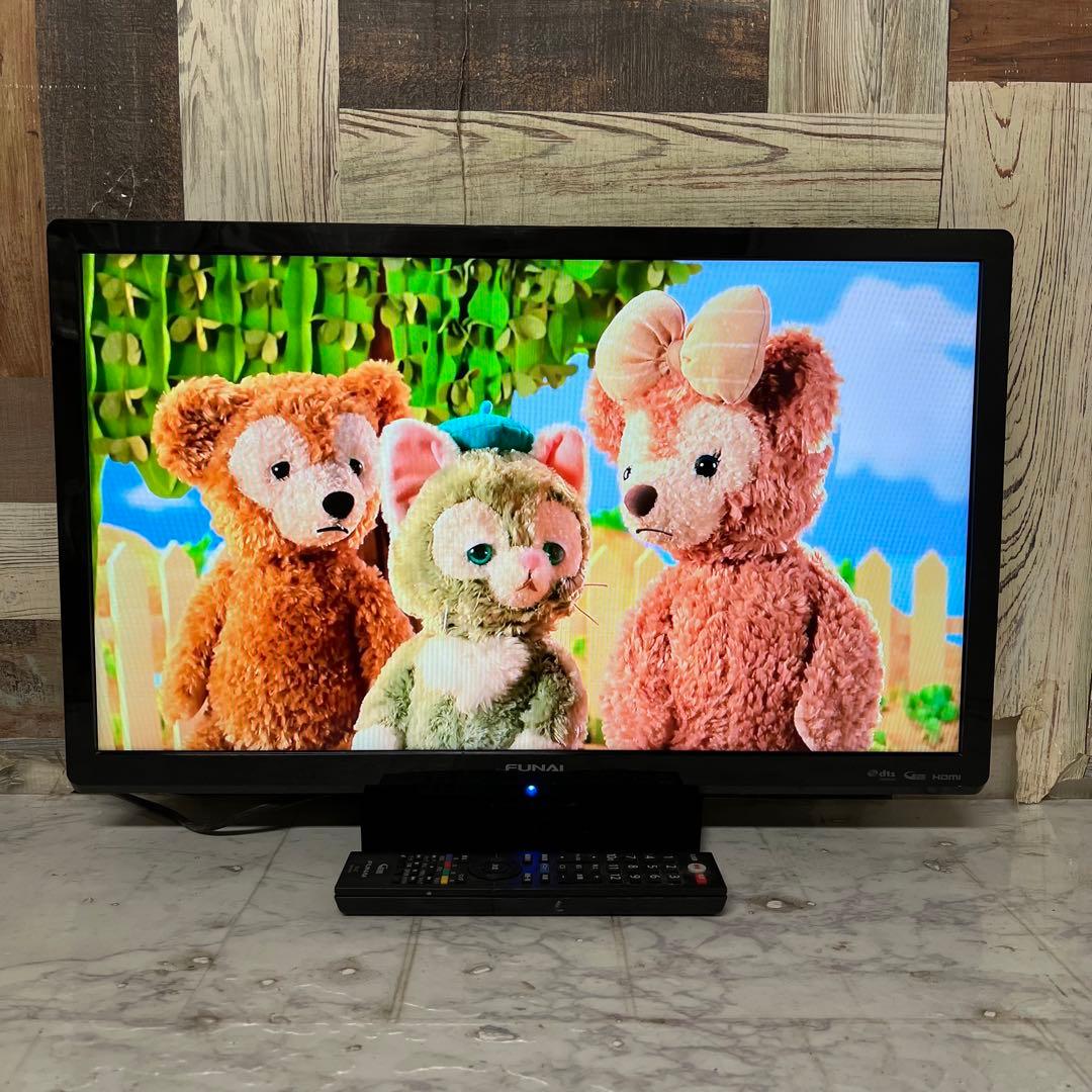 即日受渡❣️全国送料込3年前購入フナイ 24V型 2チューナー搭載。裏番組録画可能