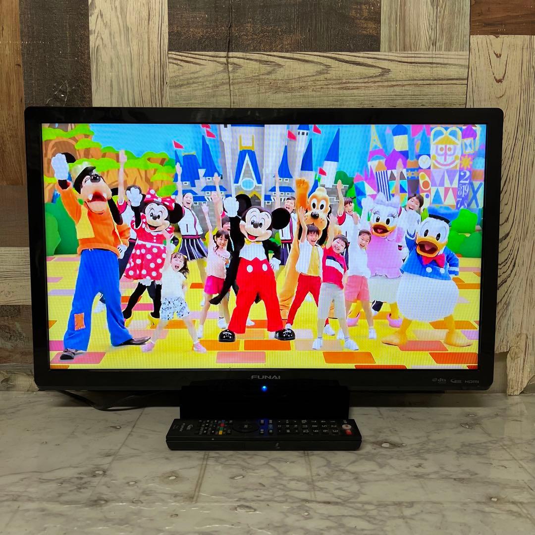 即日受渡❣️全国送料込3年前購入フナイ 24V型 2チューナー搭載。裏番組録画可能