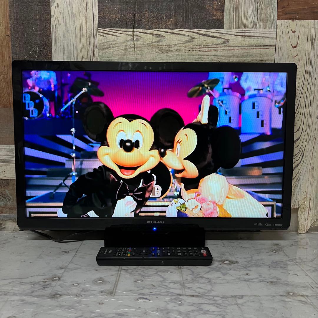 即日受渡❣️全国送料込3年前購入フナイ 24V型 2チューナー搭載。裏番組録画可能