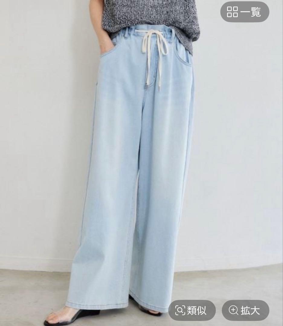 bluecathahaバンヤードストーム ドロストワイドカットデニムM