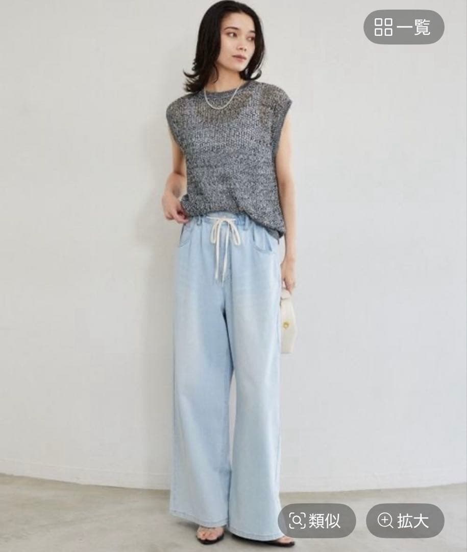 bluecathahaバンヤードストーム ドロストワイドカットデニムM