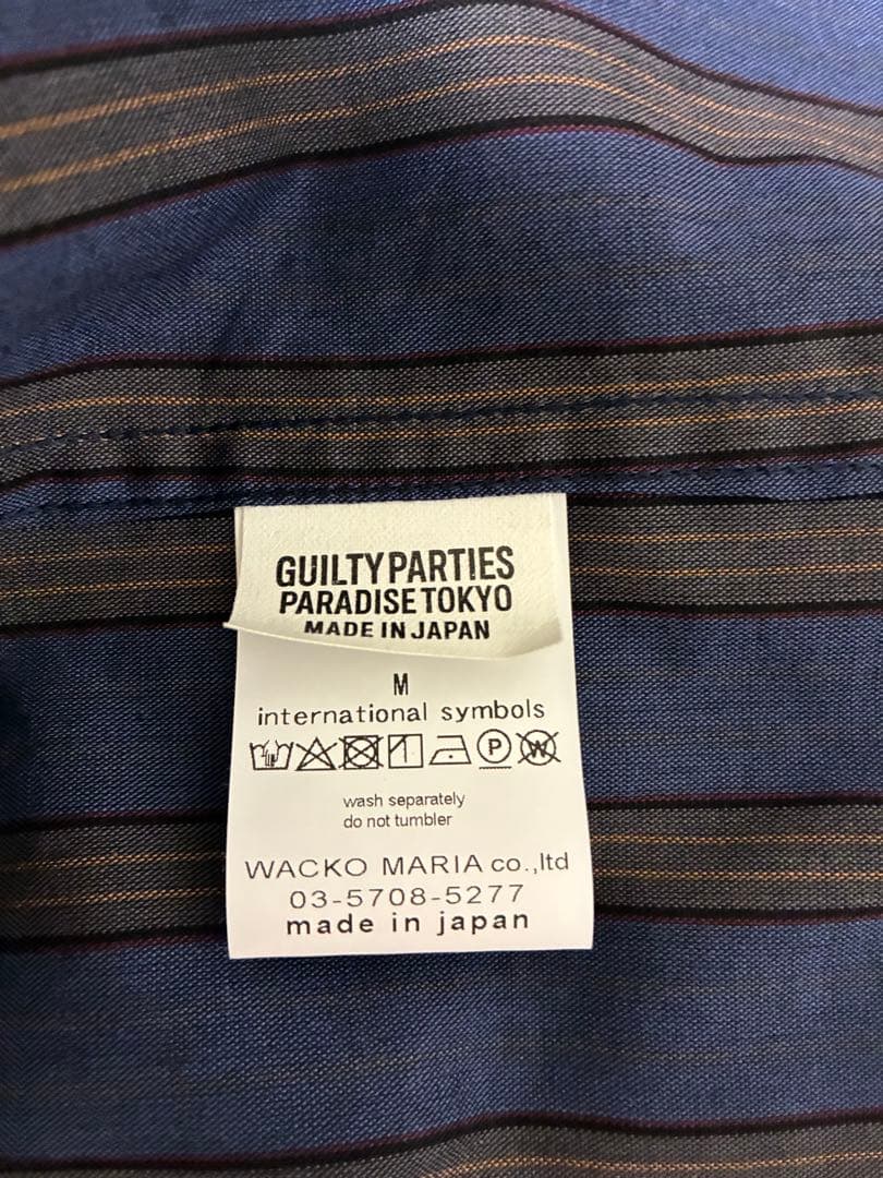 ワコマリア　STRIPED OPEN COLLAR SHIRT