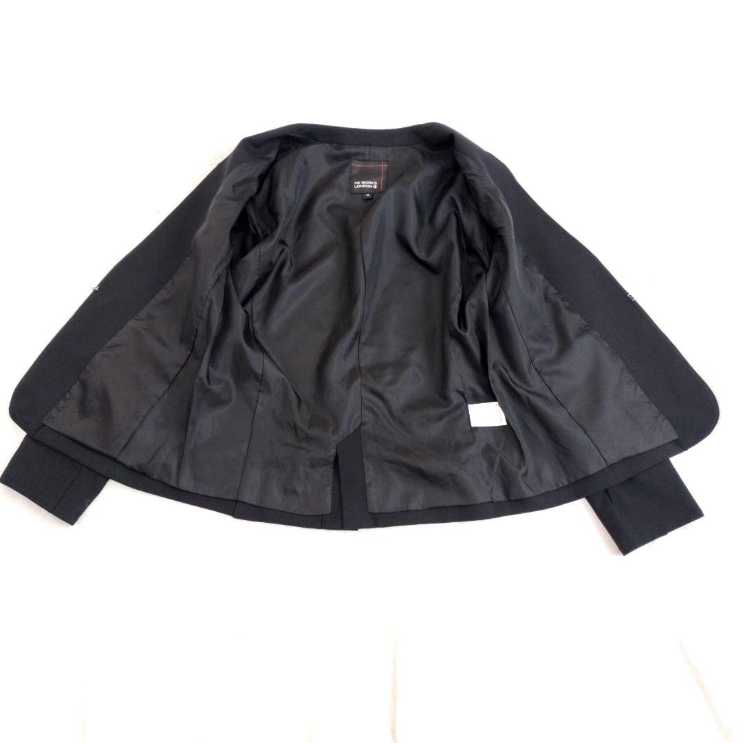 エイチケーワークスロンドン ノーカラー パンツ スーツ セットアップ