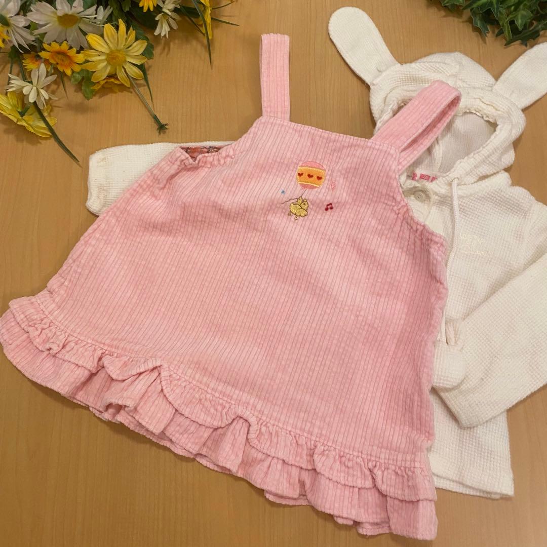 ☆ 稀少 ☆ メゾピアノうさぎちゃん柄ワンピースブラウスうさぎちゃんセーラー