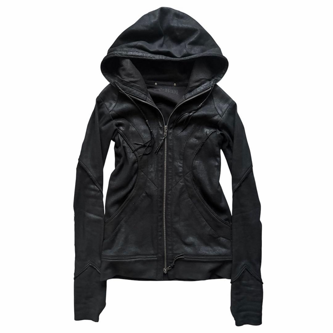 14th addiction レザー コーティング パーカー archive