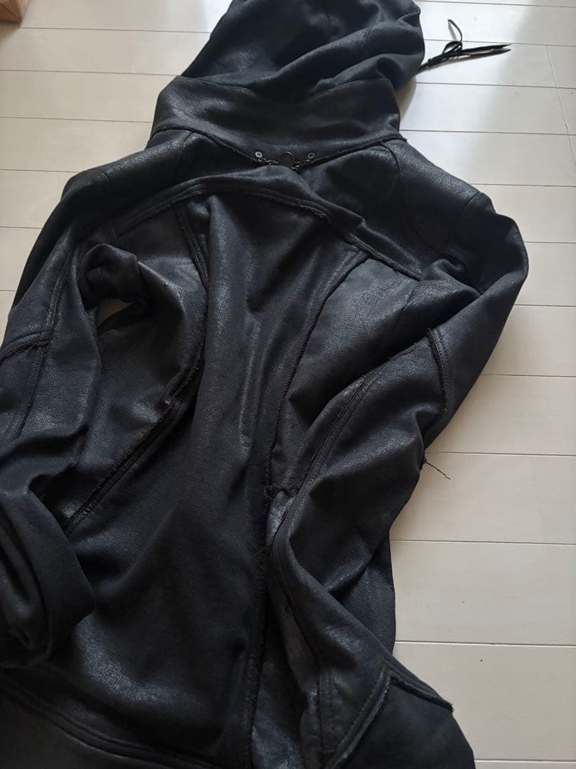 14th addiction レザー コーティング パーカー archive