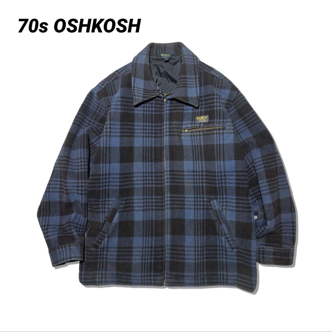 70s OSHKOSH チェックウールジャケット vintage
