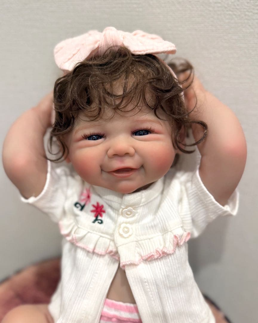 ★新品★リボーンドール フルボディー 天使の笑顔のベビーちゃん❷45cm 女の子