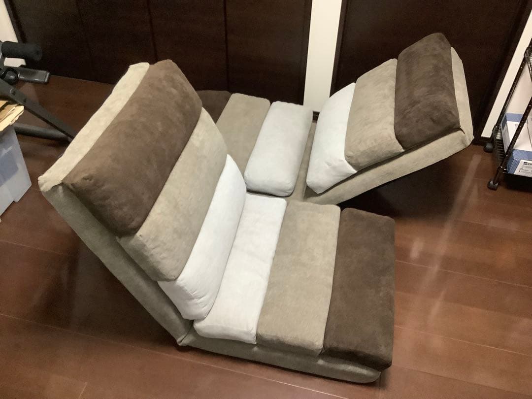 リクライニング座椅子 ブラウン グレー　愛媛県東温市でのお受け取りのみ