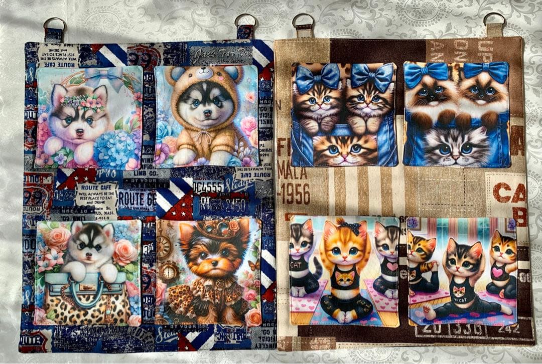 たろじろ　(可愛い)猫ちゃん　わんちゃん トートバッグ　小物入れ