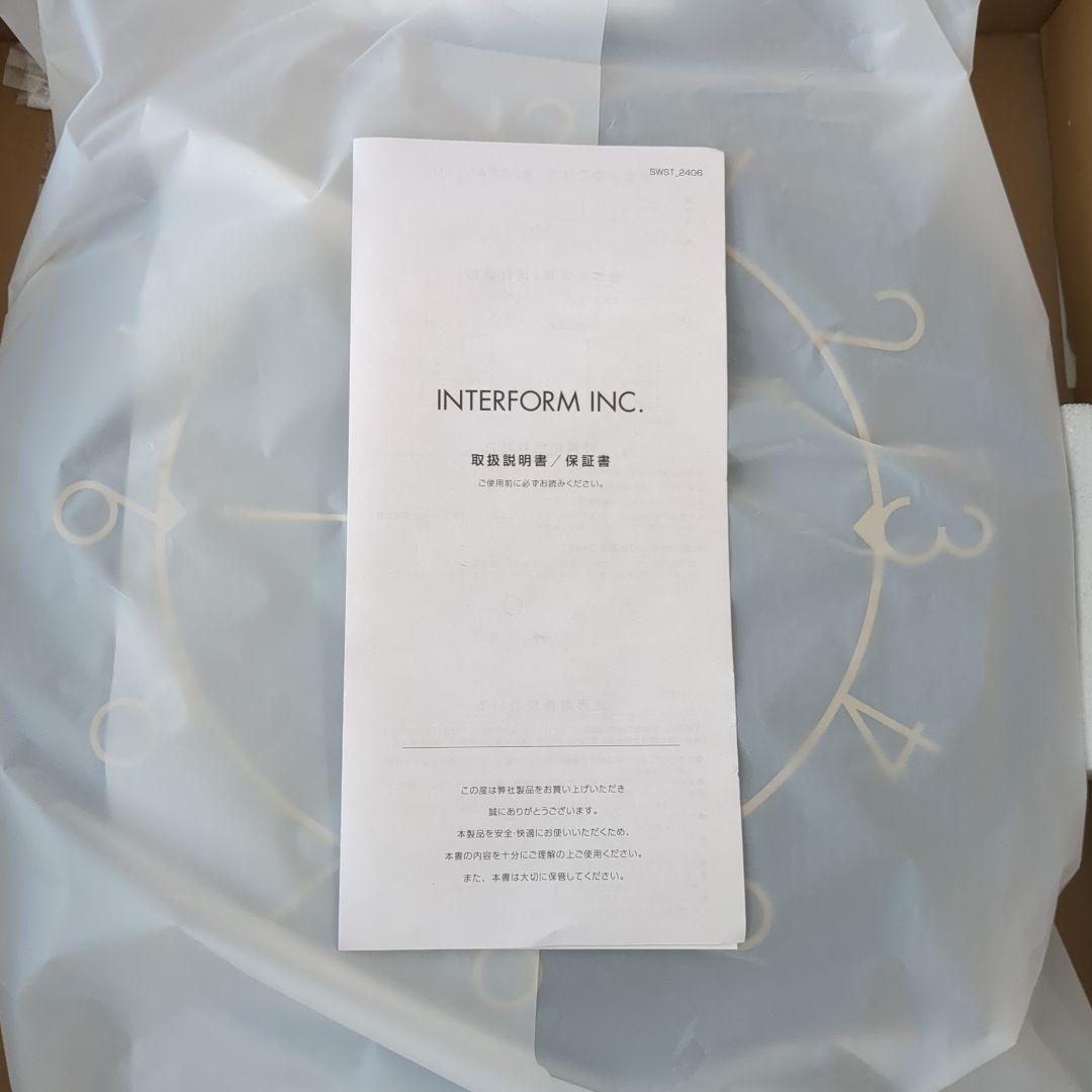 【新品未使用】掛け時計 Luu INTERFORM CL-4317 ネイビー