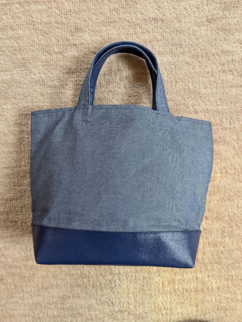 ファミリア　デニムバッグ　ミニ　未使用品　ネイビー　ランチバッグ