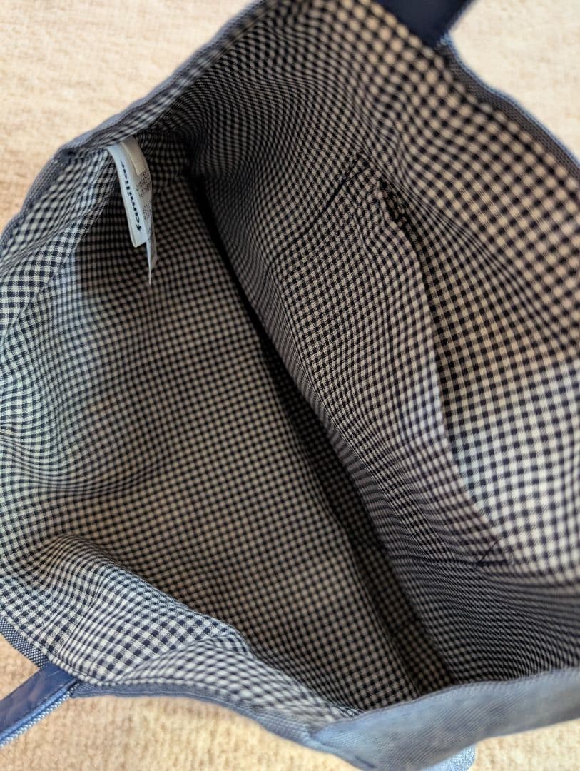 ファミリア　デニムバッグ　ミニ　未使用品　ネイビー　ランチバッグ