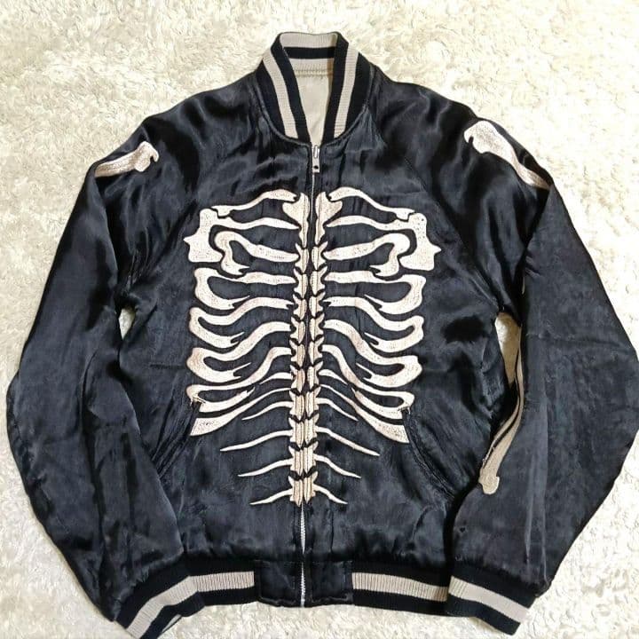 Back Street Crawles スカジャン リバーシブル スカル ボーン
