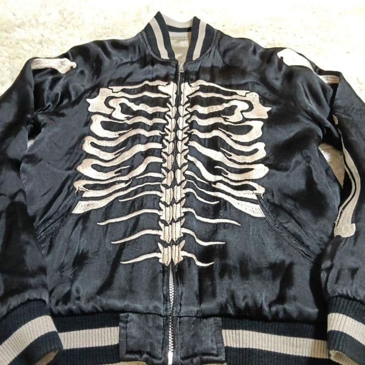 Back Street Crawles スカジャン リバーシブル スカル ボーン