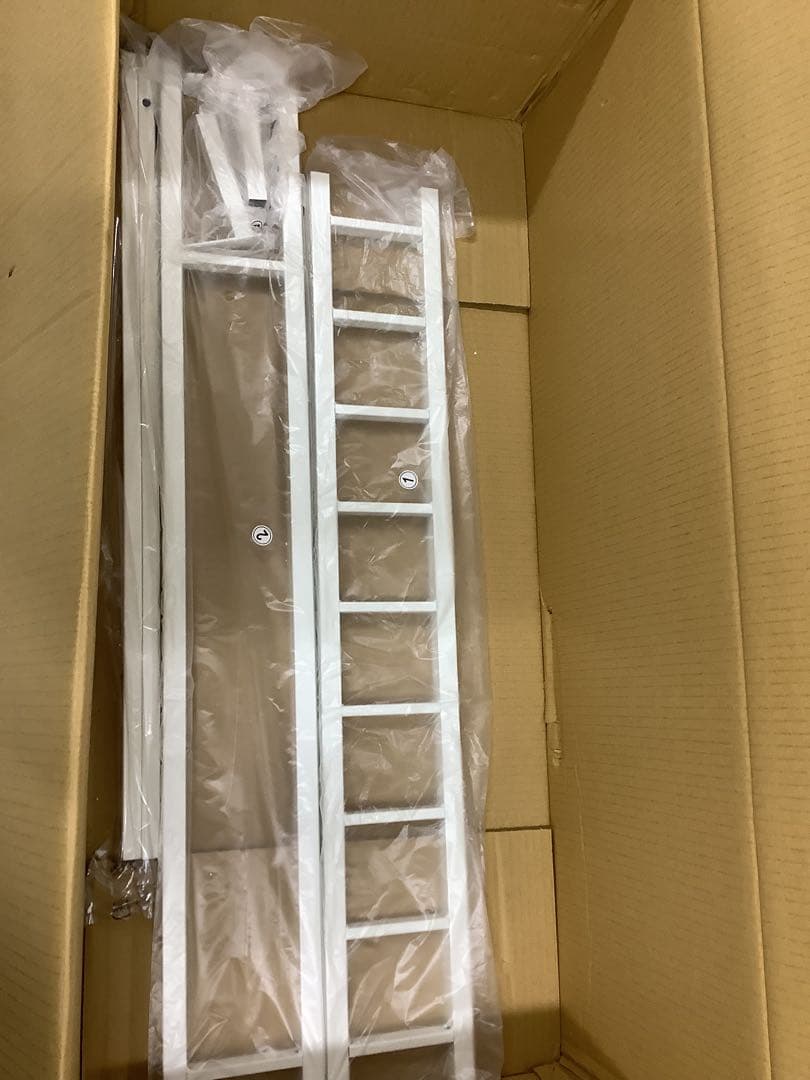 【新品未使用】ディノス 新1本脚 モダン ランドリーラック 棚2段 ホワイト