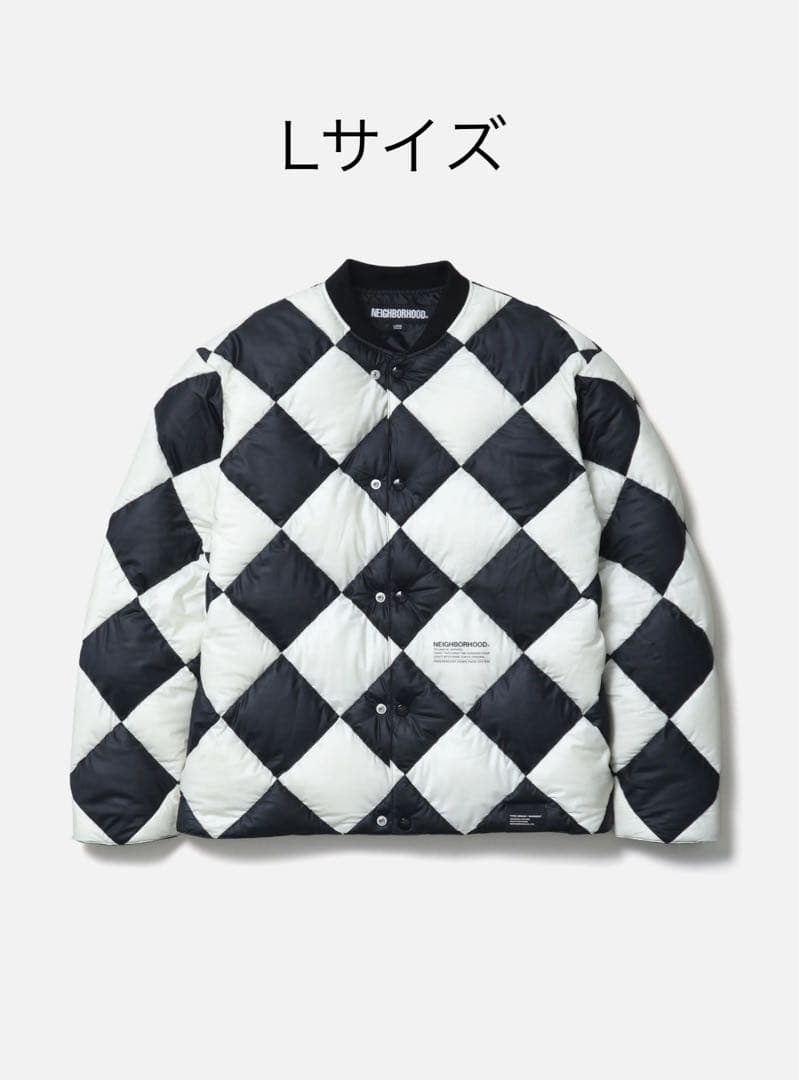 最終お値下げ。ネイバーフッド CHECKER DOWN JACKET Lサイズ