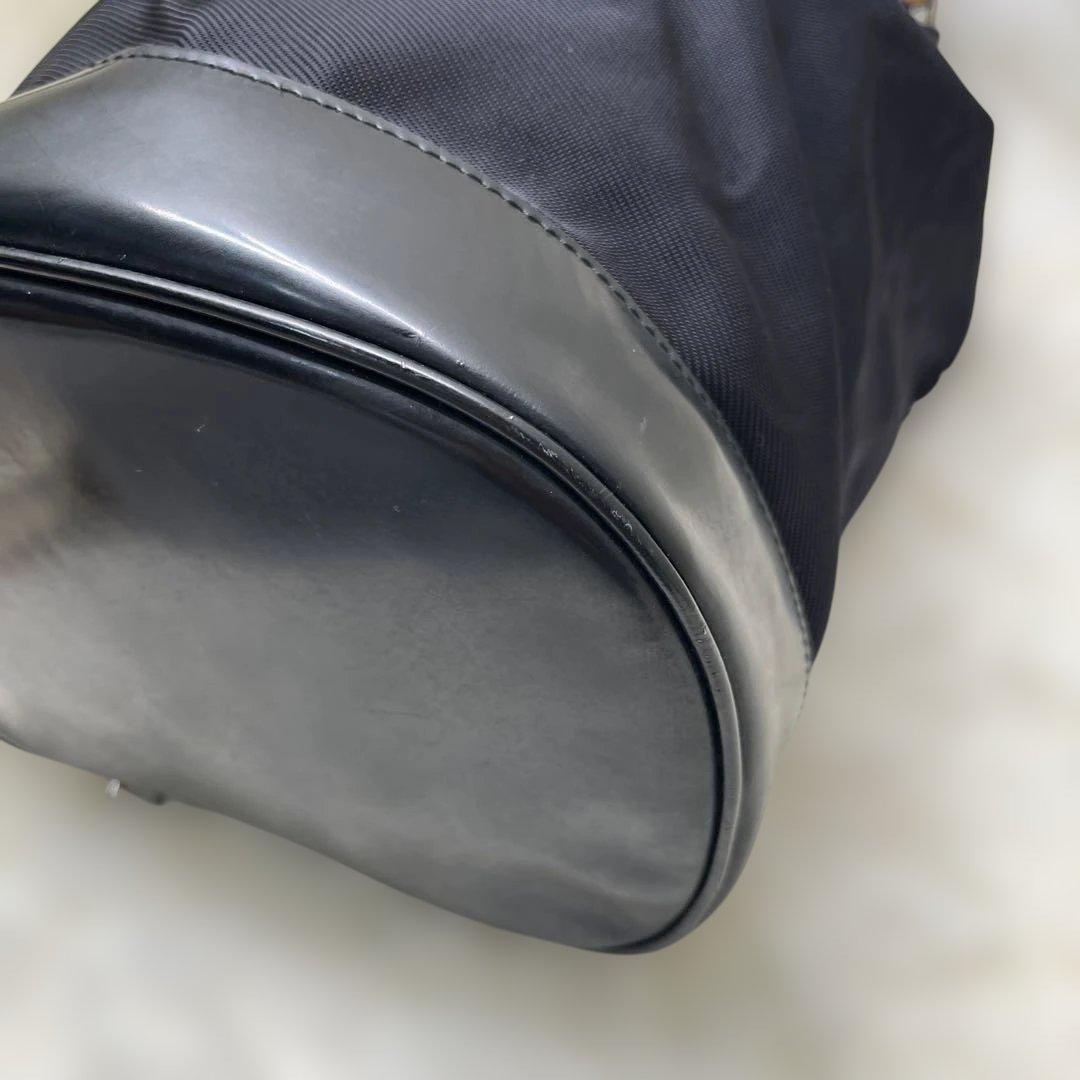 美品 GUCCI バンブー 巾着 2way ワンショルダー ナイロン グッチ