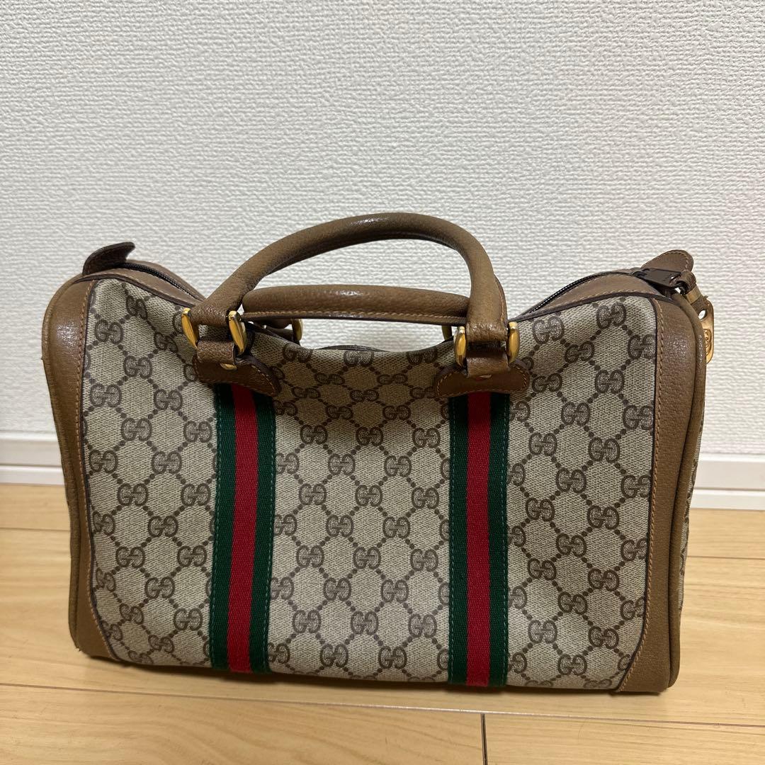 【美品】オールドGucciボストンバッグ