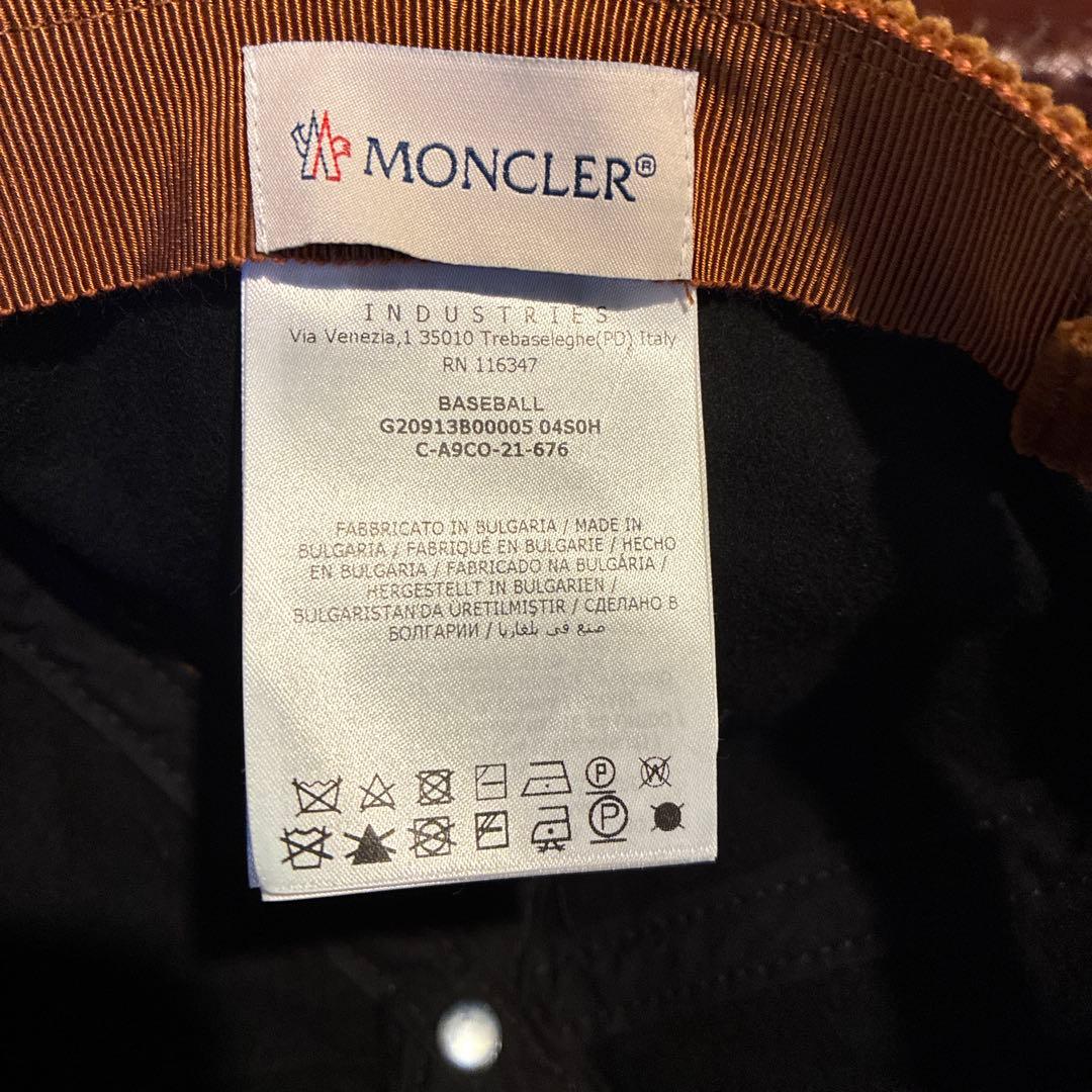 美品！MONCLER コーデュロイキャップ ブラウン