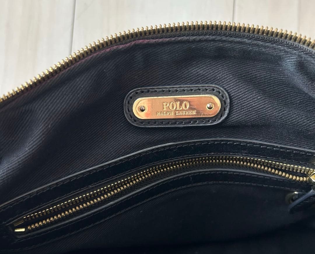 希少 Polo Ralph Lauren 2wayミニボストンバッグ ネイビー