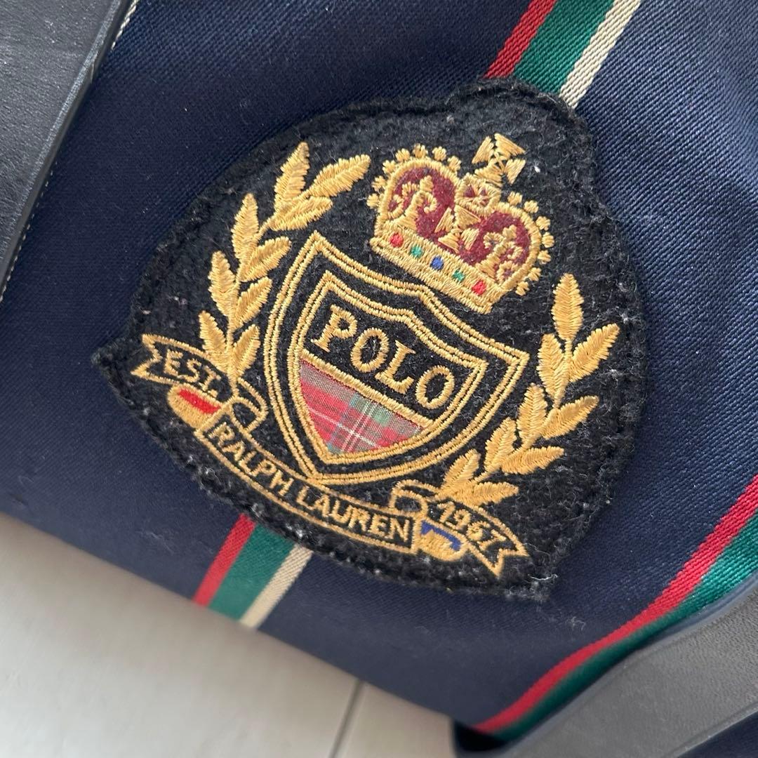 希少 Polo Ralph Lauren 2wayミニボストンバッグ ネイビー