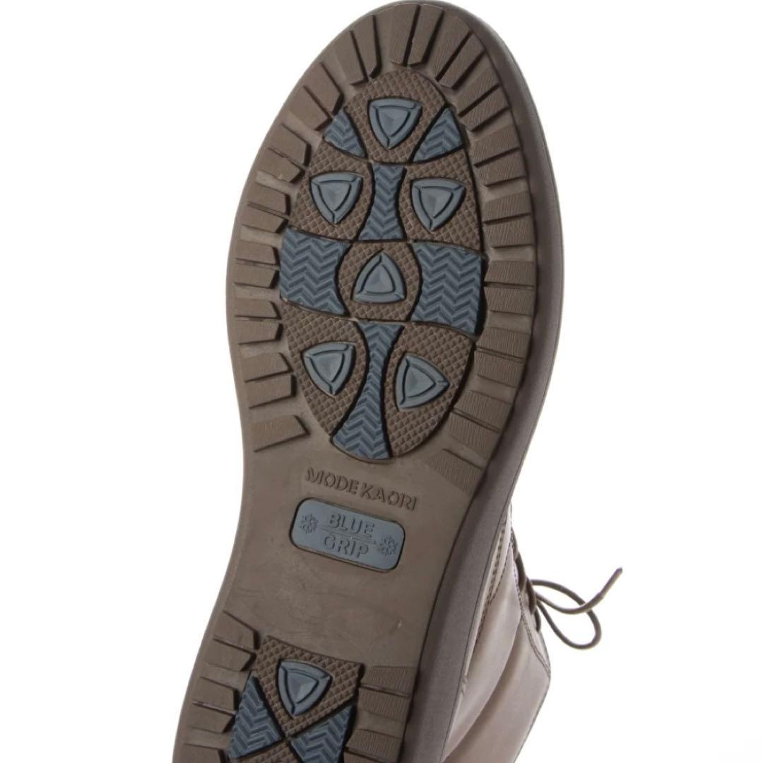 MODE KAORI レースアップブーツ 滑り止め撥水レザー採用 モードカオリ