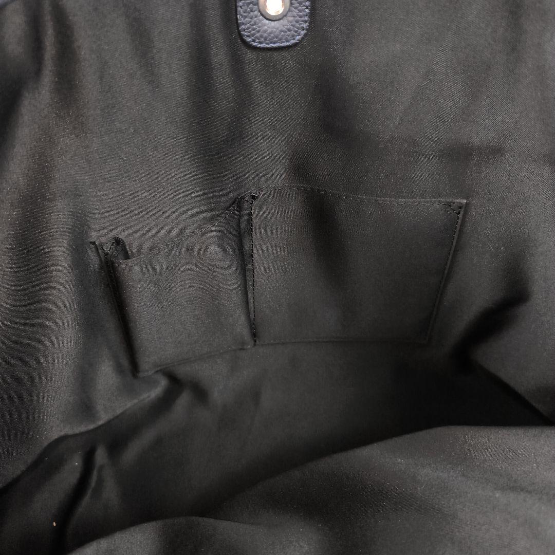 ✨極美品✨ ユナイテッドアローズ トートバッグ レザー シボ 紺 肩掛け A4可