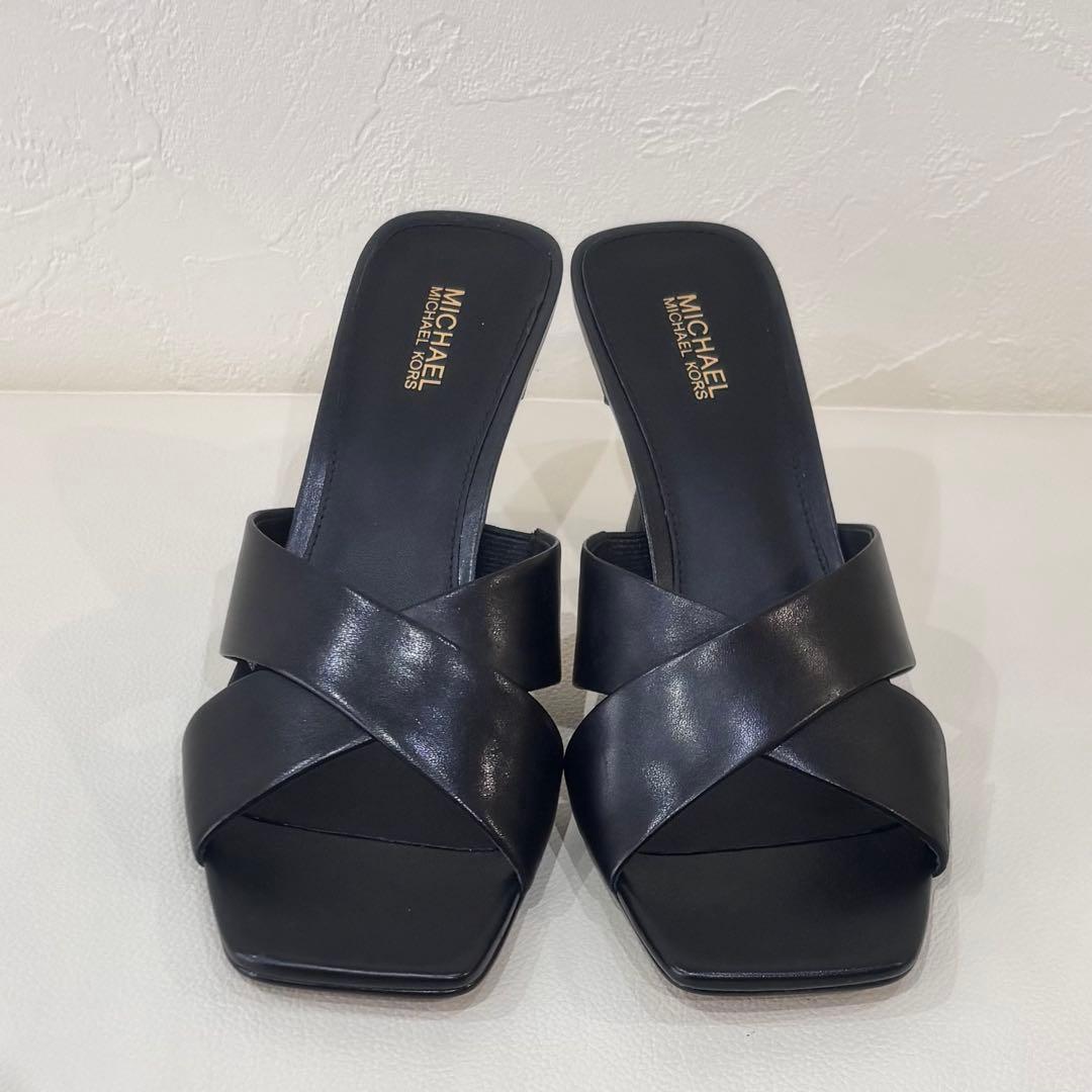 新品【MICHAEL KORS】マイケルコース　レザー　ミュール　ブラック