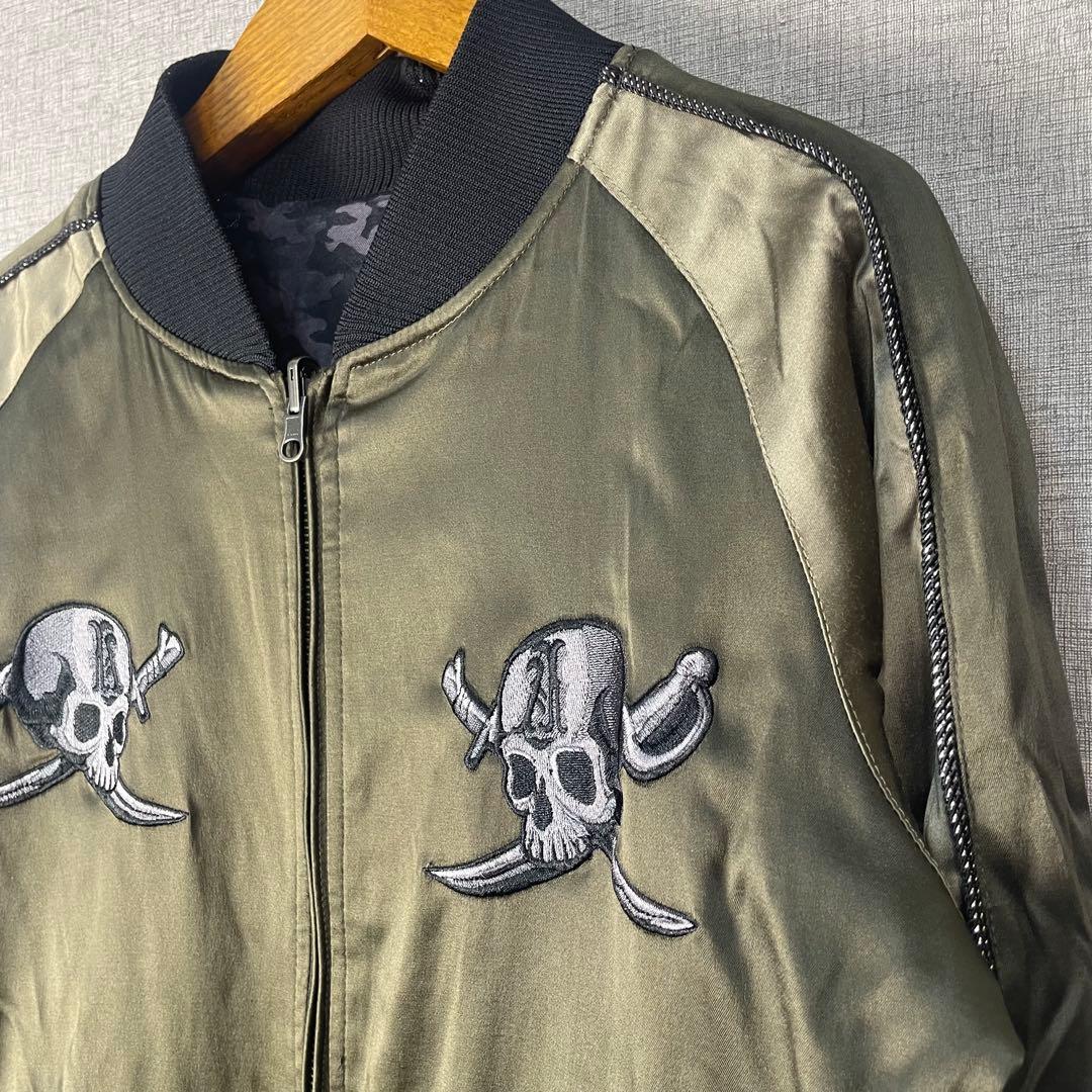 ABORDAGE ヒロムタカハラ　リバーシブルスカジャン　ドクロ　48